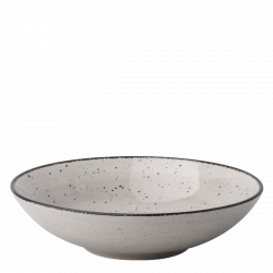 Bowl ø21.5 cm H: 5.5 cm - Gaya Atelier light grey speckled