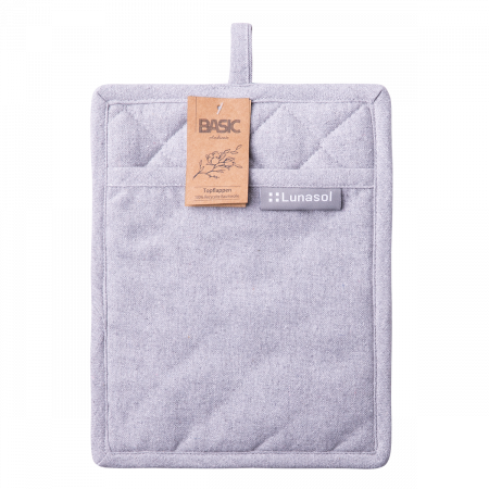 Topflappen 19 x 24 cm Silber-Melange - Basic Ambiente