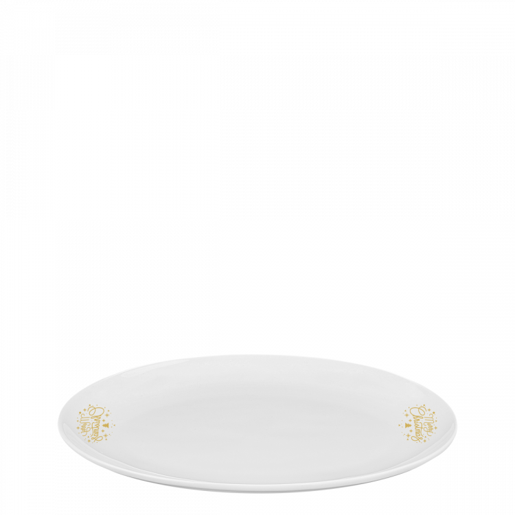 Ovaler Servierteller 26 cm - Premium Platinum Line Merry Christmas