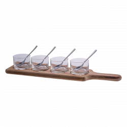 Dessert-Set 9 tlg.   / Flow Wooden