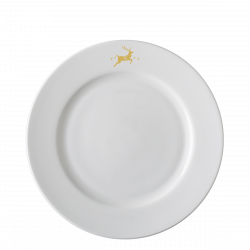 Flacher Servierteller 28 cm - Premium Platinum Line Merry Christmas