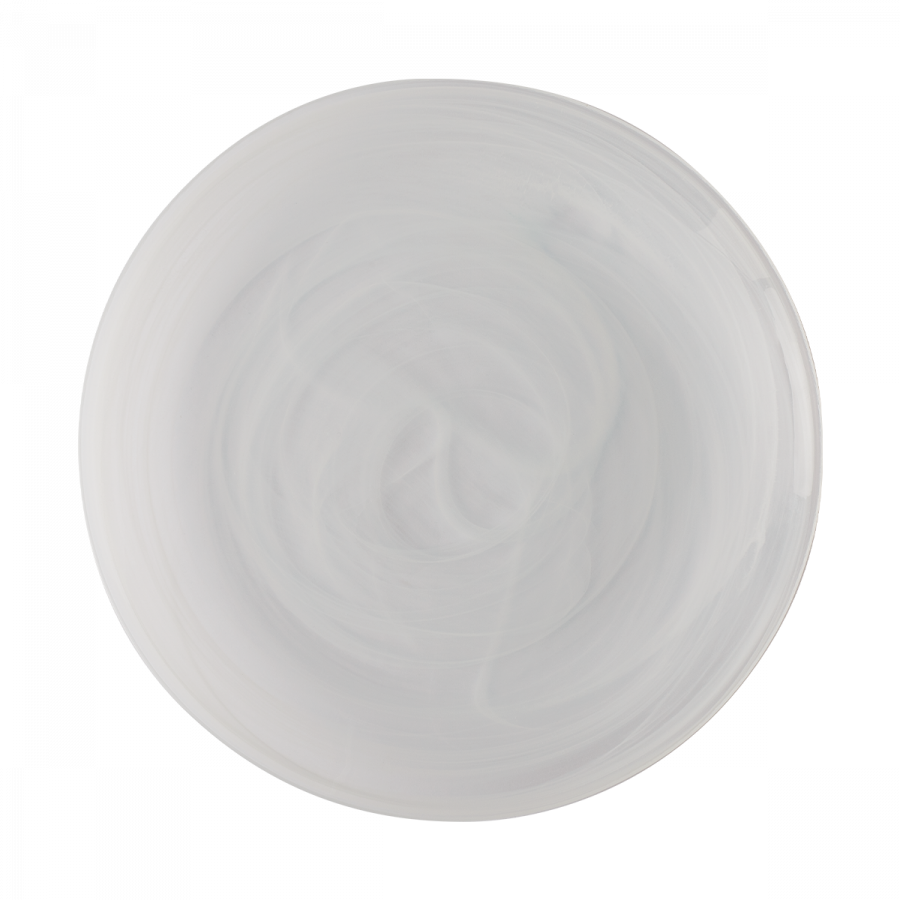 Teller flach weiss 28 cm - Elements Glas