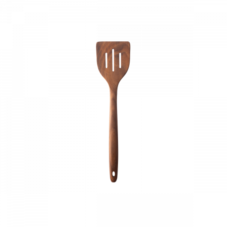 Wender / Spachtel mit Schlitzen Teak 30.5 cm - GAYA Wooden