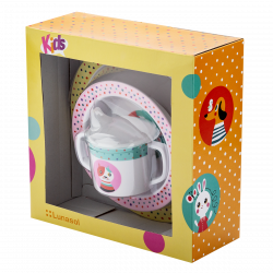 Kinderset 3-tlg. Melamin KIDS WORLD Animals