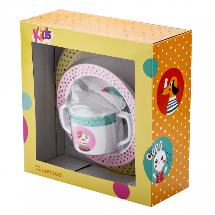 Kinderset 3-tlg. Melamin KIDS WORLD Animals