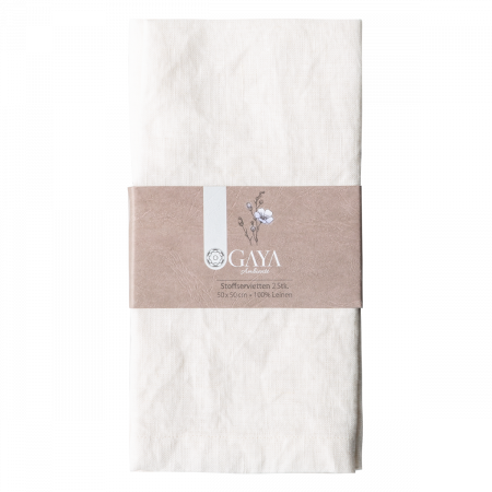 Stoffservietten 50 x 50 cm Offwhite, 2 Stk. - Gaya Ambiente