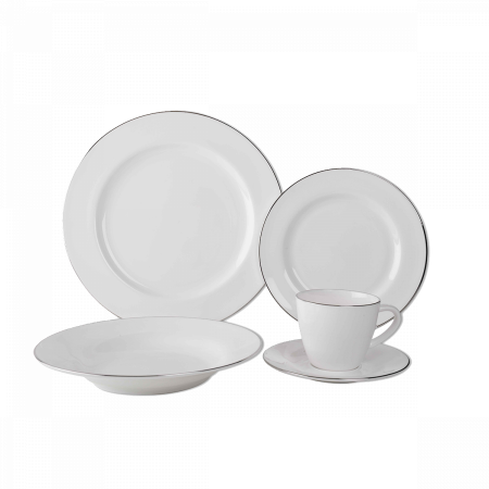Porzellan Set 20-tlg.  - Premium Platinum Line mit Platin-Rand
