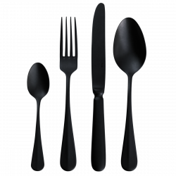 Besteck set 24 tlg. - Baguette Vintage Schwarz