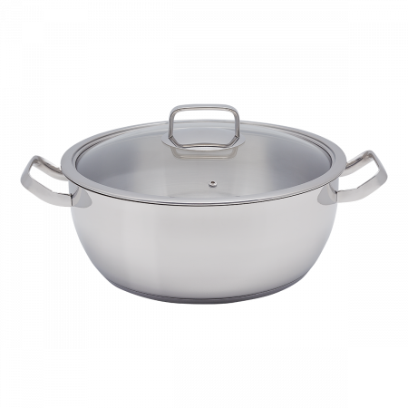 Wok Merkur mit Glasdeckel 9,6 l