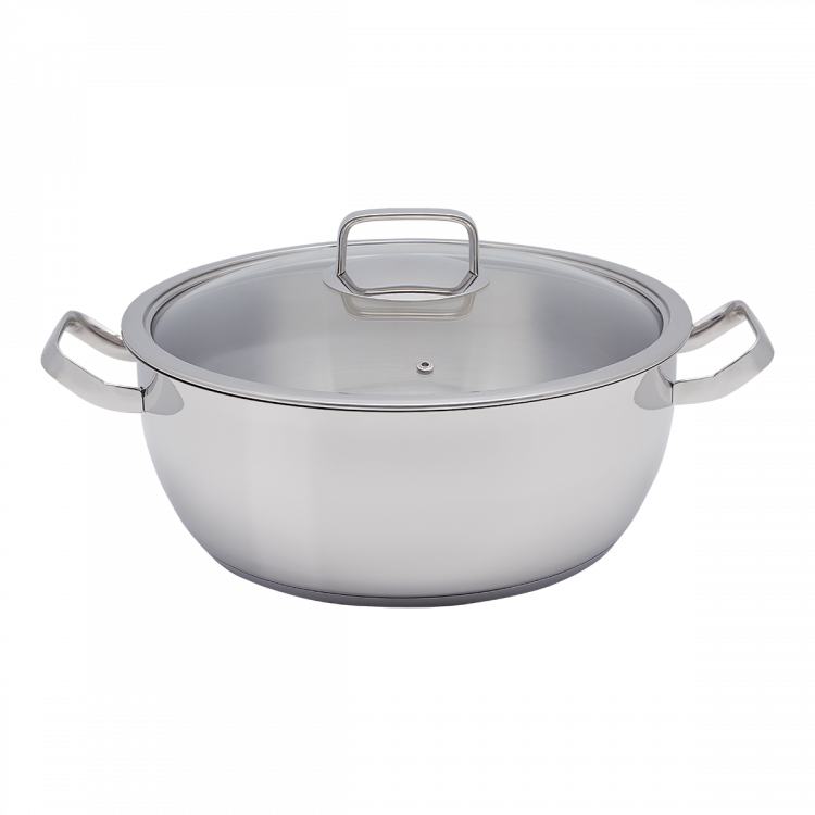 Wok Merkur mit Glasdeckel 9,6 l