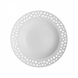 Teller tief 23 cm FLOW Perforated weiss