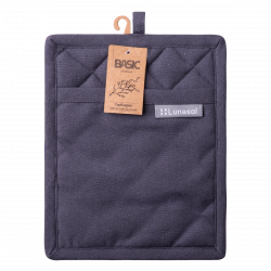 Topflappen 19 x 24 cm Stahlgrau - Basic Ambiente