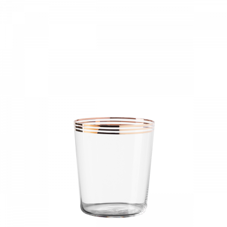 Tumbler 440 ml mit 3 Gold-Streifen Set 6-tlg. -21st Century Glas Lunasol
