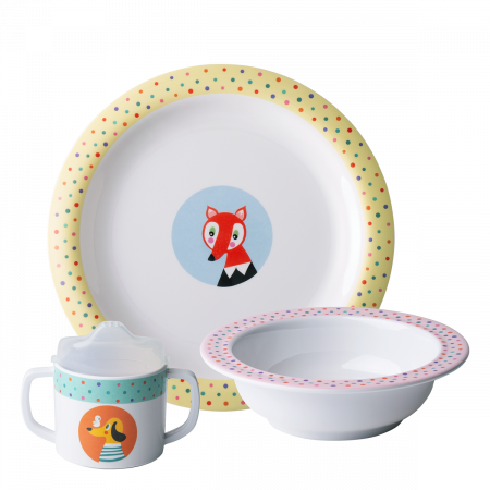 Kinderset 3-tlg. Melamin KIDS WORLD Animals