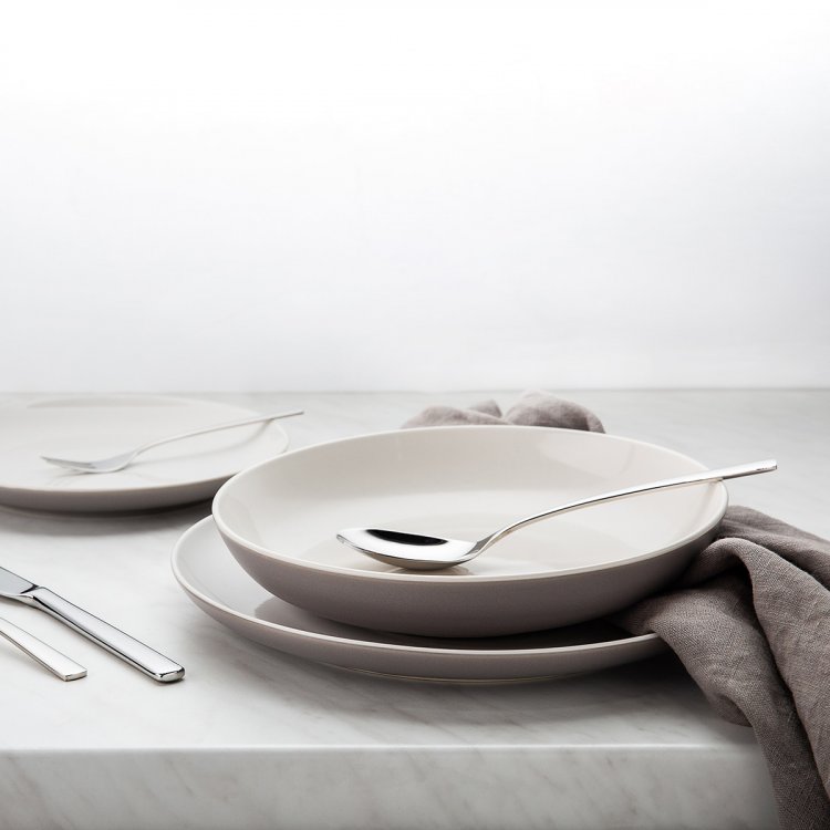 Keramik-Teller Set 12-tlg. – Elements East grey