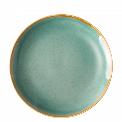 Teller flach 28 cm - Gaya Sand türkis Lunasol