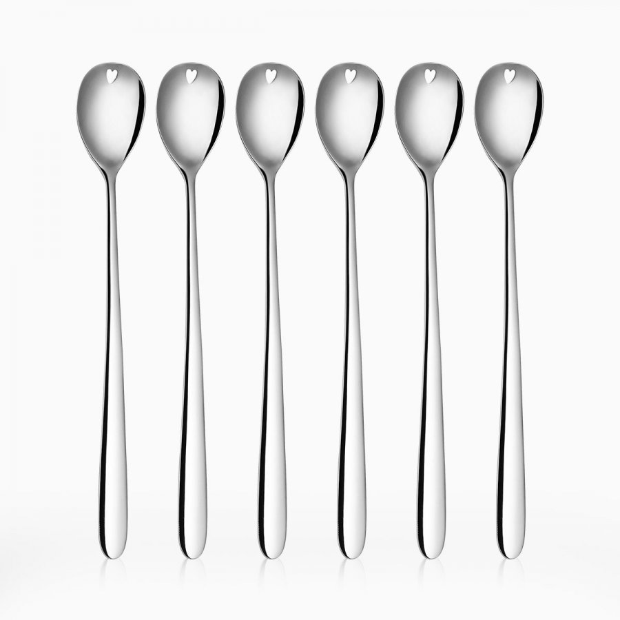 Latte Macchiatolöffel mit Herz 6 tlg. - Love Cutlery
