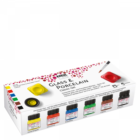 Farben für Porzellan und Glas Set 6 Stück - KREUL