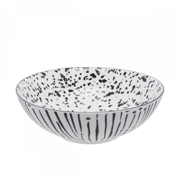 Müslischale mit schwarzem Muster 17,8 cm - Basic