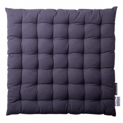 Stuhlkissen 40 x 40 x 4 cm Stahlgrau - Basic Ambiente
