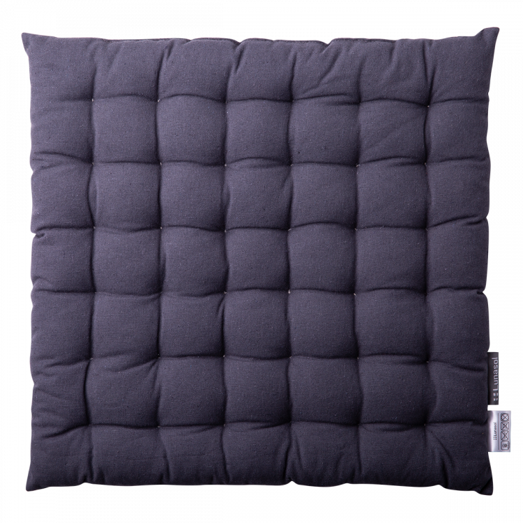 Stuhlkissen 40 x 40 x 4 cm Stahlgrau - Basic Ambiente