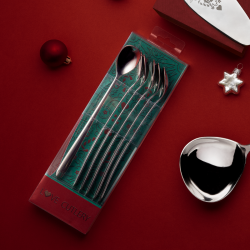 Latte Macchiatolöffel mit Herz 6 tlg., Weihnachtsverpackung - Love Cutlery