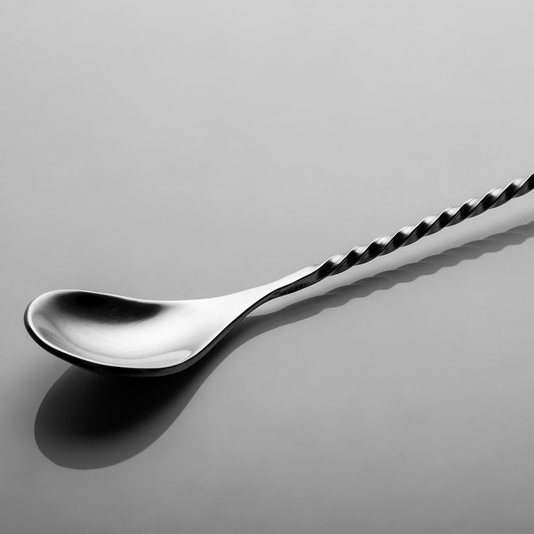 Barlöffel CNS matt 28 cm auf Hängekarton Basic Bar