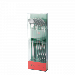 Latte Macchiatolöffel mit Herz 6 tlg., Weihnachtsverpackung - Love Cutlery