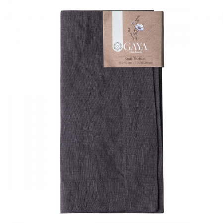 Stoff-Tischset 35 x 50 cm Anthrazit - Gaya Ambiente