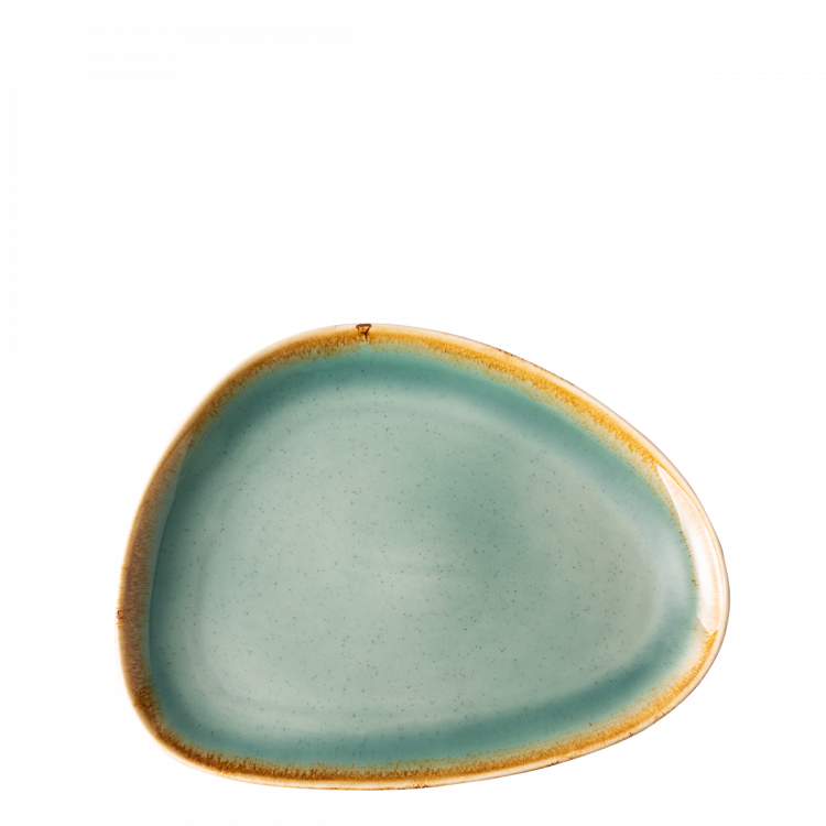 Platte oval Triangle 25,5 x 19,7 cm - Gaya Sand türkis Lunasol