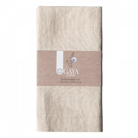 Stoffservietten 50 x 50 cm Kalk, 2 Stk. - Gaya Ambiente