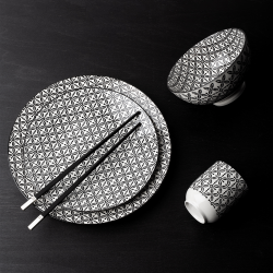 Porzellan Set 24-tlg. - Elements Asia Wood