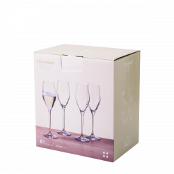 Champagnerglas 170 ml Set 6-tlg. Optima Line Glas Lunasol