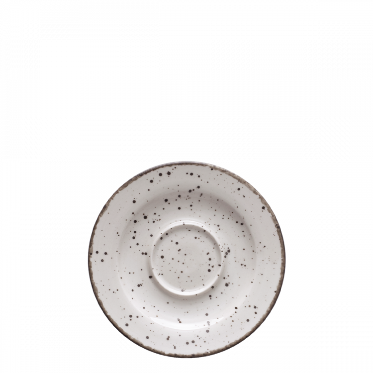 Mokka Untertasse 12 cm - Gaya Atelier light grey speckled