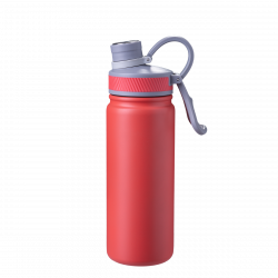 Thermo-Trinkflasche CNS Doppelwand 650 ml rot matt