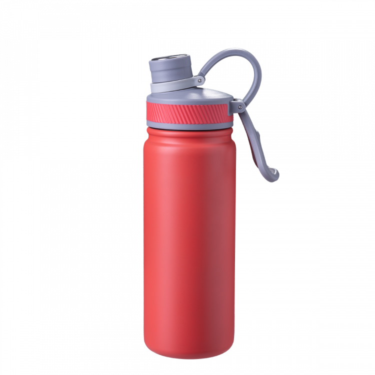 Thermo-Trinkflasche CNS Doppelwand 650 ml rot matt