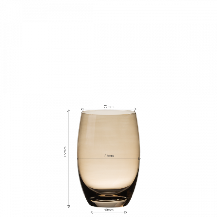 Tumbler Barrel 460 ml taupe Set 6-tlg. Optima Glas Lunasol color