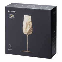 Champagner-Glas 220 ml Set 2-tlg. Green Wave Glas Lunasol