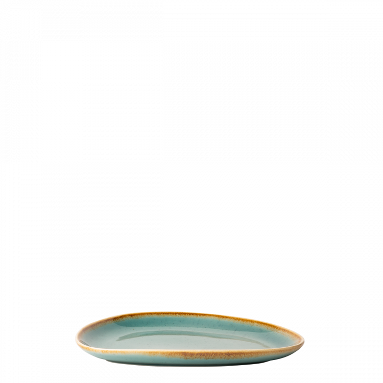 Platte oval Triangle 20,5 x 15,9 cm - Gaya Sand türkis Lunasol