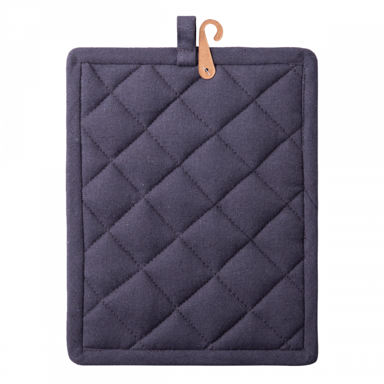 Topflappen 19 x 24 cm Stahlgrau - Basic Ambiente