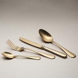 Besteckset 24 tlg.- Baguette Vintage PVD Champagne Stone Wash