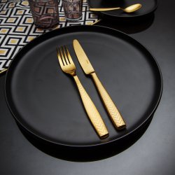 Besteckset 24 tlg. - Gaya All Satin Gold - Chevron