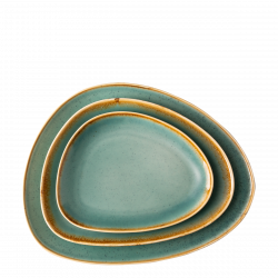 Platte oval Triangle 20,5 x 15,9 cm - Gaya Sand türkis Lunasol