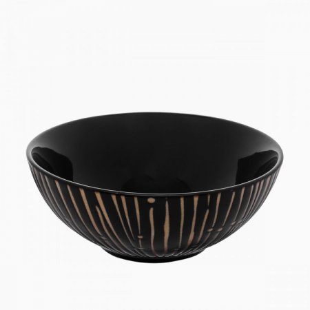 Cerealienschüssel schwarz Lines / Champagne 14 cm - Basic