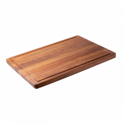 Schneidebrett mit Saftrille Teak 61 x 46 x 3 cm - GAYA Wooden