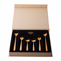 Set 6-tlg. mit Herz S-Line PVD Rose Gold poliert