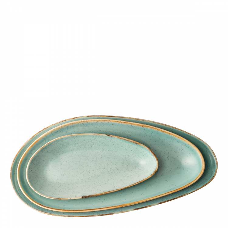 Platte oval 41 cm - Gaya Sand türkis Lunasol