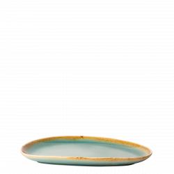 Platte oval Triangle 25,5 x 19,7 cm - Gaya Sand türkis Lunasol