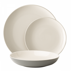 Keramik-Teller Set 12-tlg. – Elements West taupe
