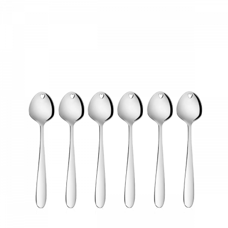 Glacelöffel mit Herz 6tlg. Set – Love Cutlery